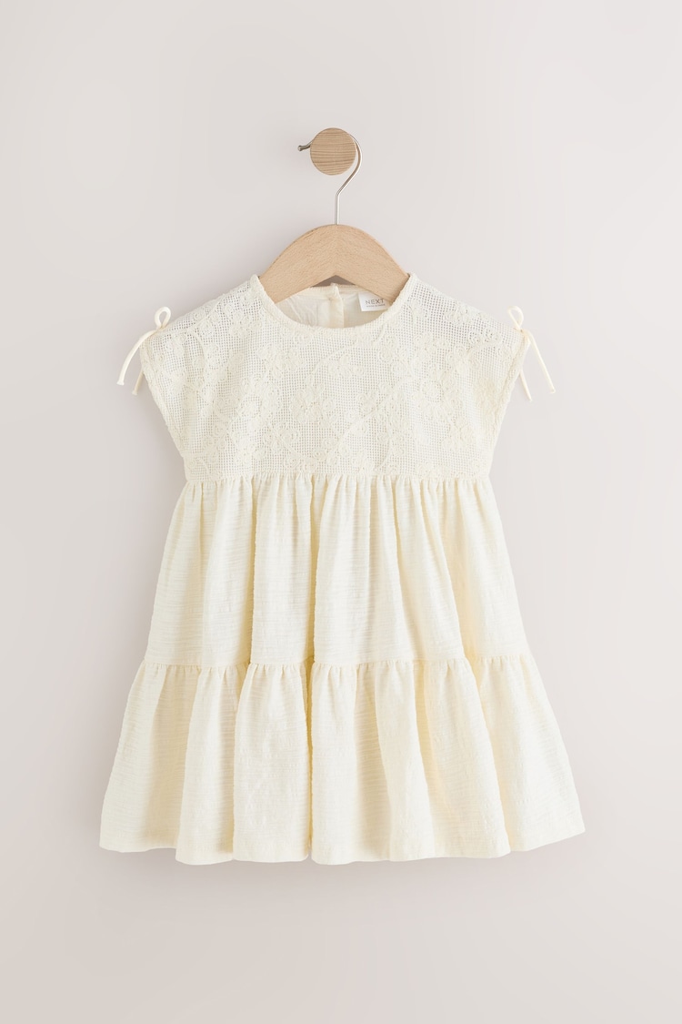 Ecru White Sleeveless Lace Summer Dress (3mths-7yrs) - Image 1 of 1
