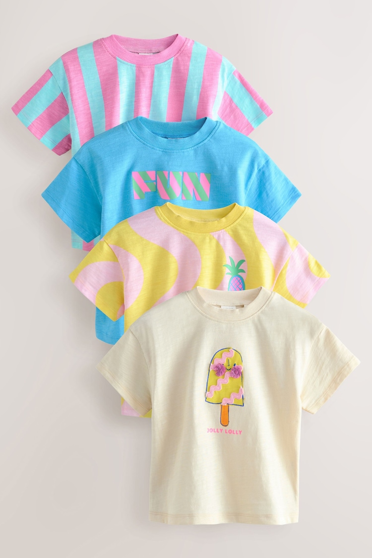 Pink Icecream Tops 4 Pack (3mths-7yrs) - Image 1 of 1
