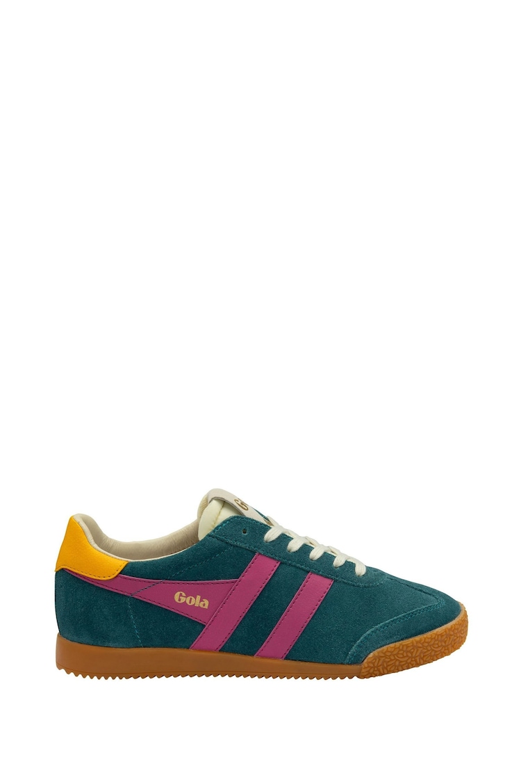 Gola Light Blue Ladies Elan Suede Lace-Up Trainers - Image 1 of 1