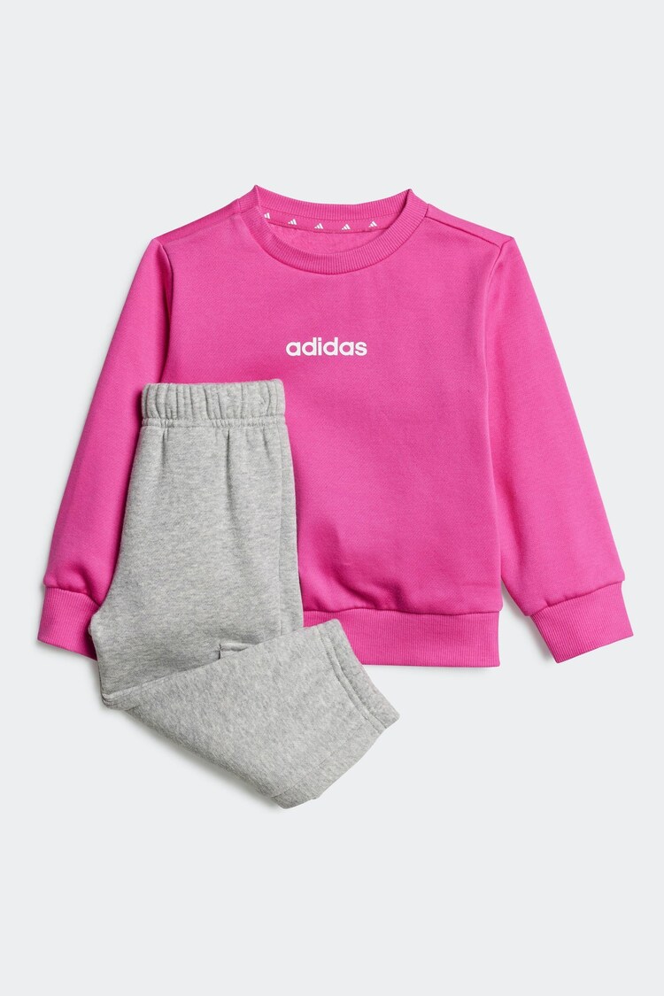 adidas Pink Essentials Logo Tracksuit - Image 1 of 1