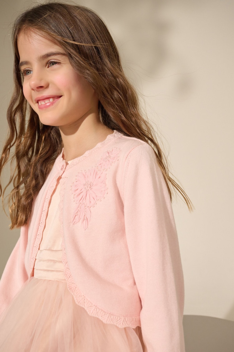 Rosa - 100% Cotton Embellished Occasion Shrug (3-16yrs) - Imagen 1 de 1
