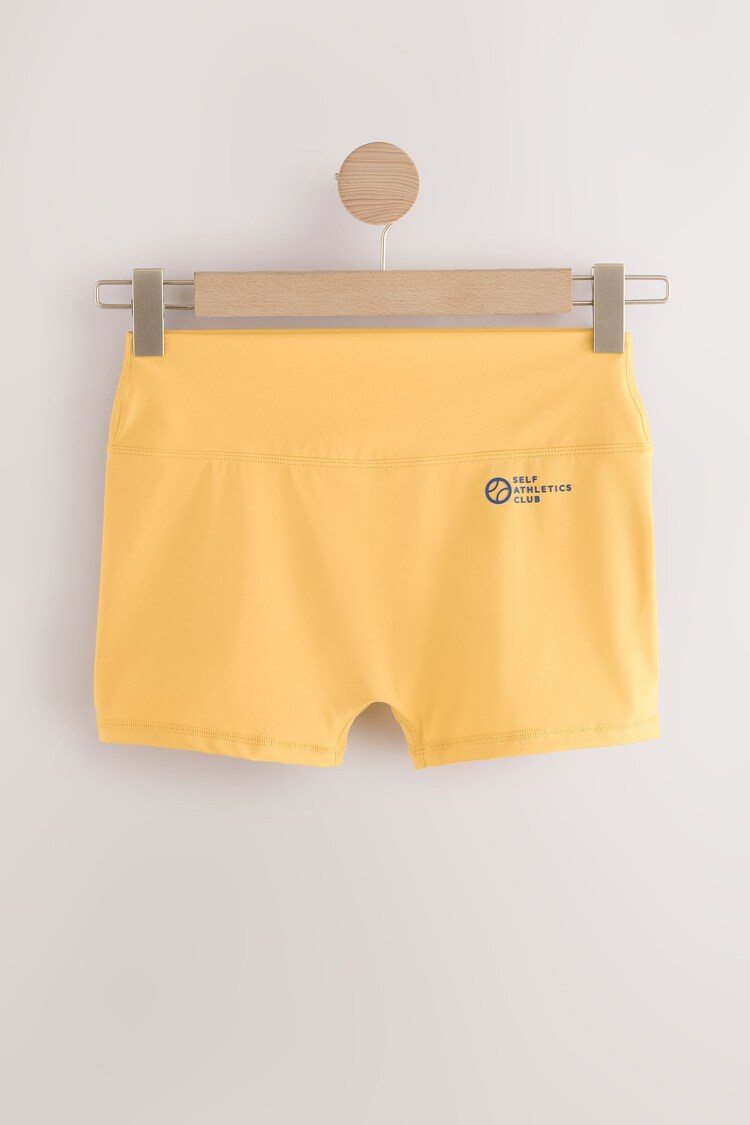 self. Yellow Short High Waist Leggings - Image 1 of 1