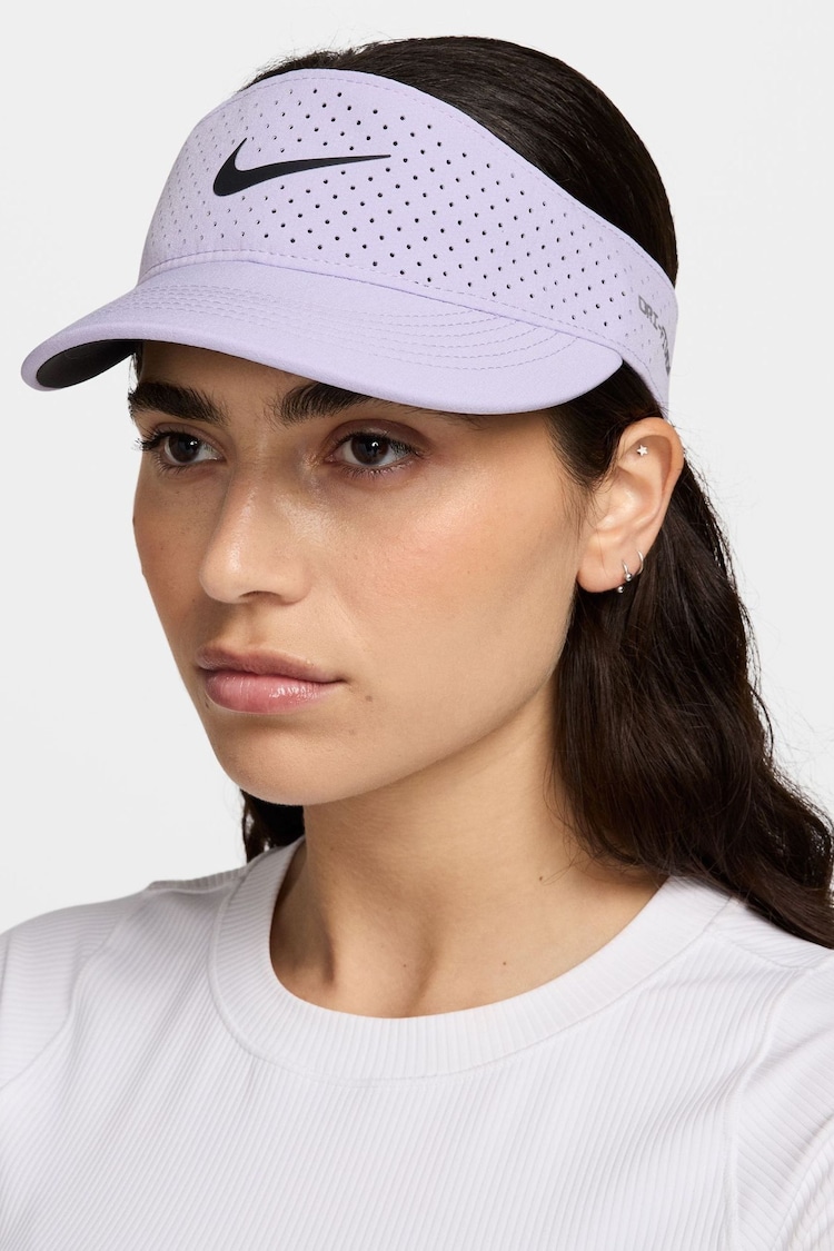 Nike Hydrangea Purple Grey Dri-FIT ADV Ace Tennis Visor Hat - Image 1 of 1