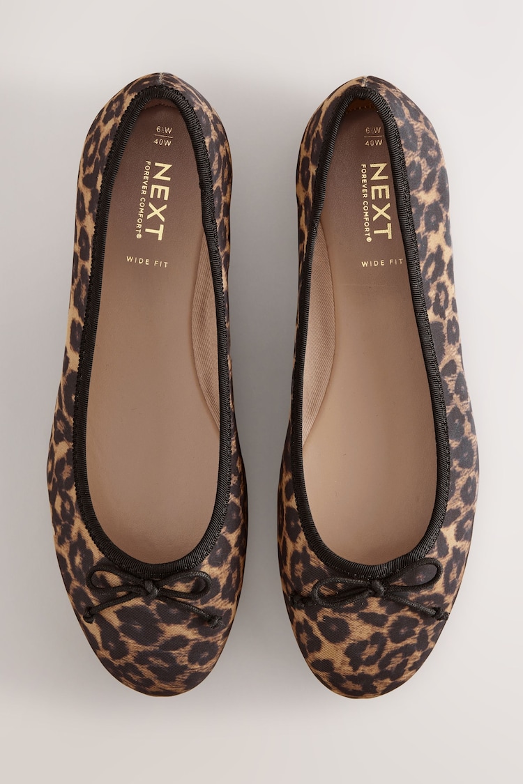 Leopard Animal Print Standard/Wide Fit Forever Comfort® Ballerinas Shoes - Image 1 of 1