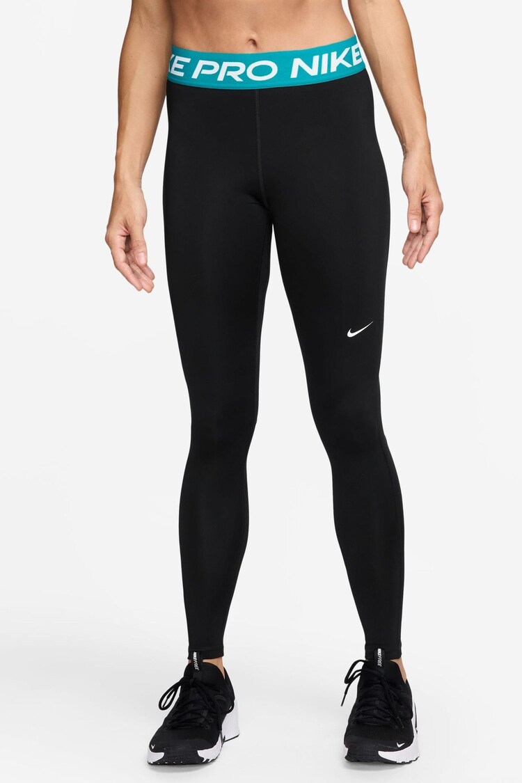 Nike Black Mid Blue Pro 365 Leggings - Image 1 of 1