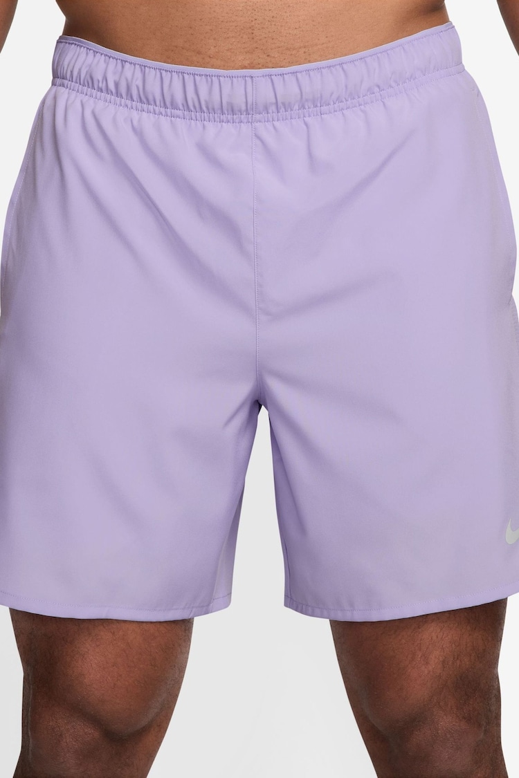 Nike Hydrangea Purple Grey Challenger Dri-FIT 7 inch 2-in-1 Running Shorts - Image 1 of 1