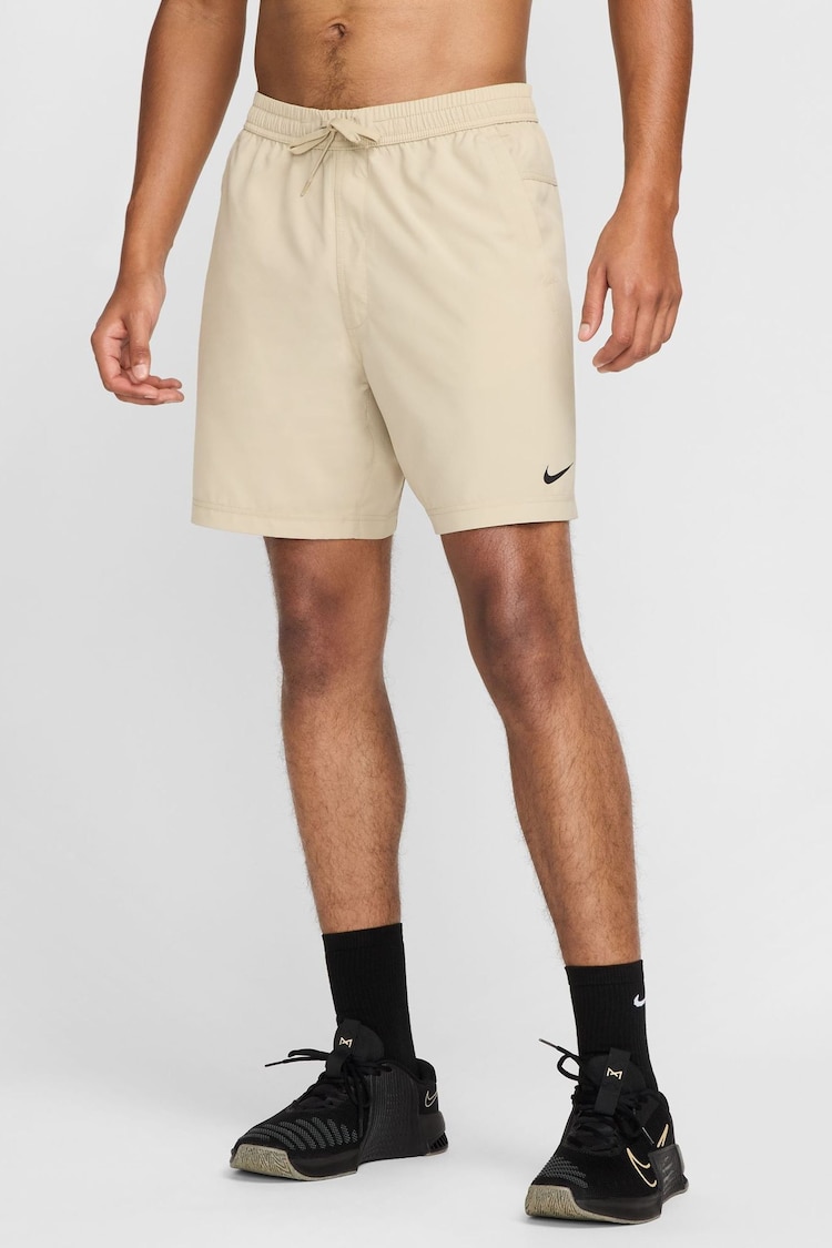 Nike Brown Dri-FIT Form 7 inch Unlined Training Shorts - Image 1 of 1