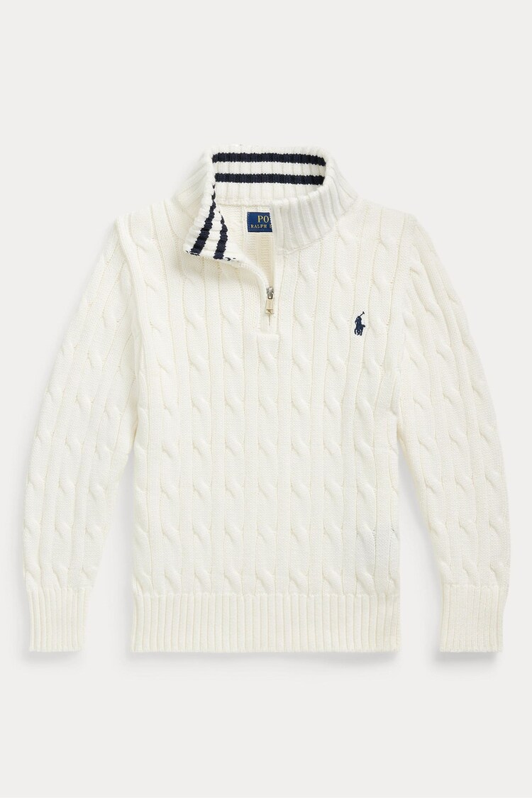 Polo Ralph Lauren White Jumper - Image 1 of 1