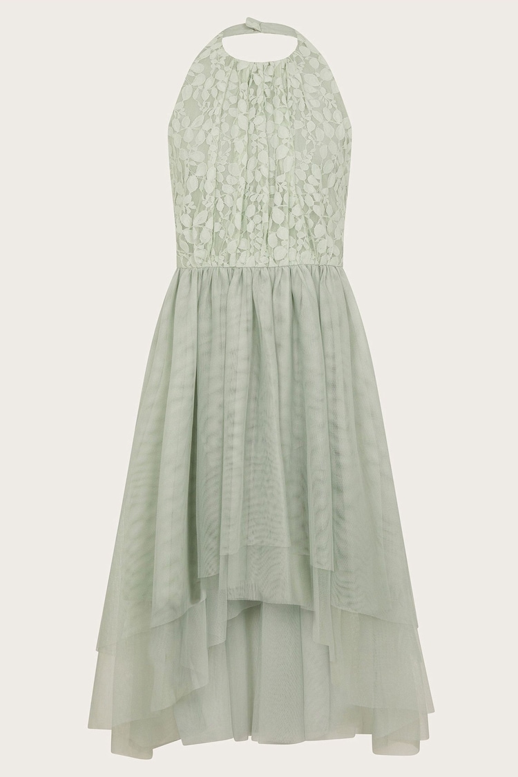 Monsoon Green Hayley Halter Lace Prom Dress - Image 1 of 1