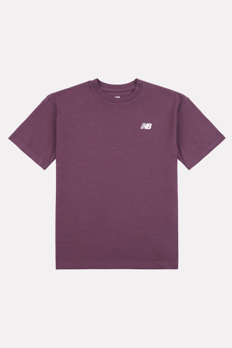 rjava - New Balance Kids majica iz džersija z majhnim logotipom 100% bombaž - Slika 1 iz 1