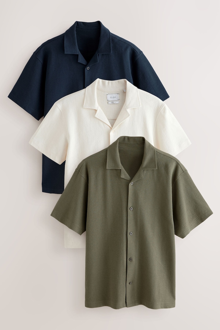 Blue / Green / White Short Sleeve Jersey Polo Shirts 3 Pack - Image 1 of 1