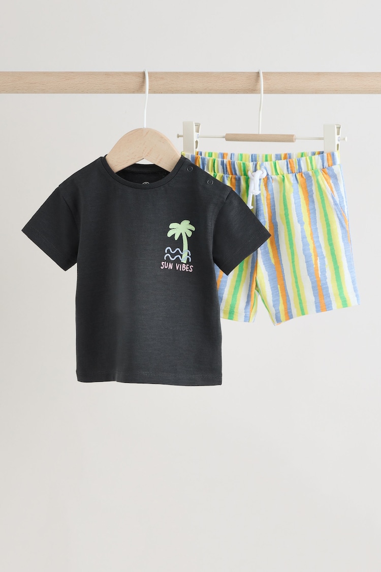 Charcoal Palm Baby T-Shirt and Shorts Set - Image 1 of 1