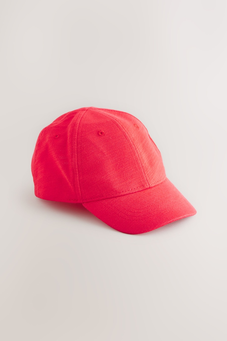 Rojo - Jersey Baseball 100% Cotton Cap (3mths-16yrs) - Imagen 1 de 1