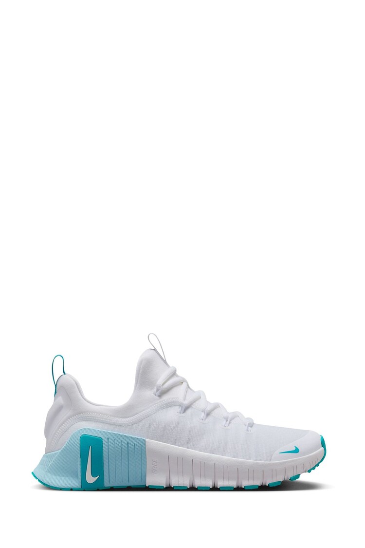 Nike White Teal Free Metcon 6 Training Trainers - Image 1 of 1