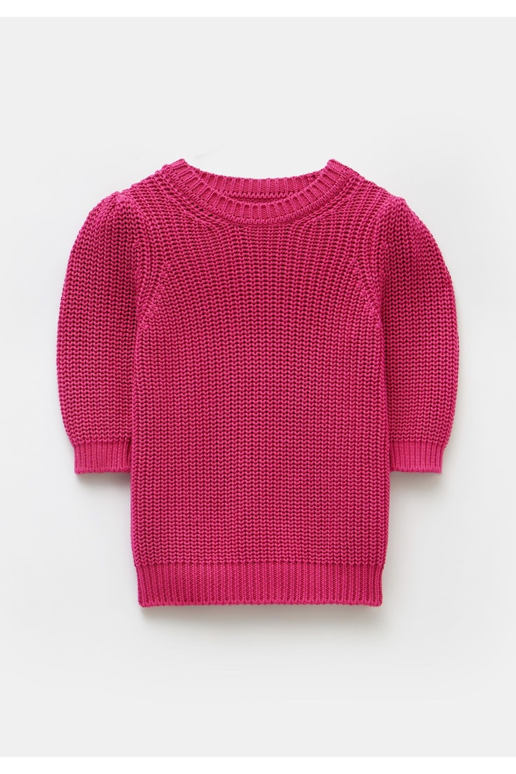 Hush Pink Jessie 100% Cotton Chunky Rib Top - Image 1 of 1