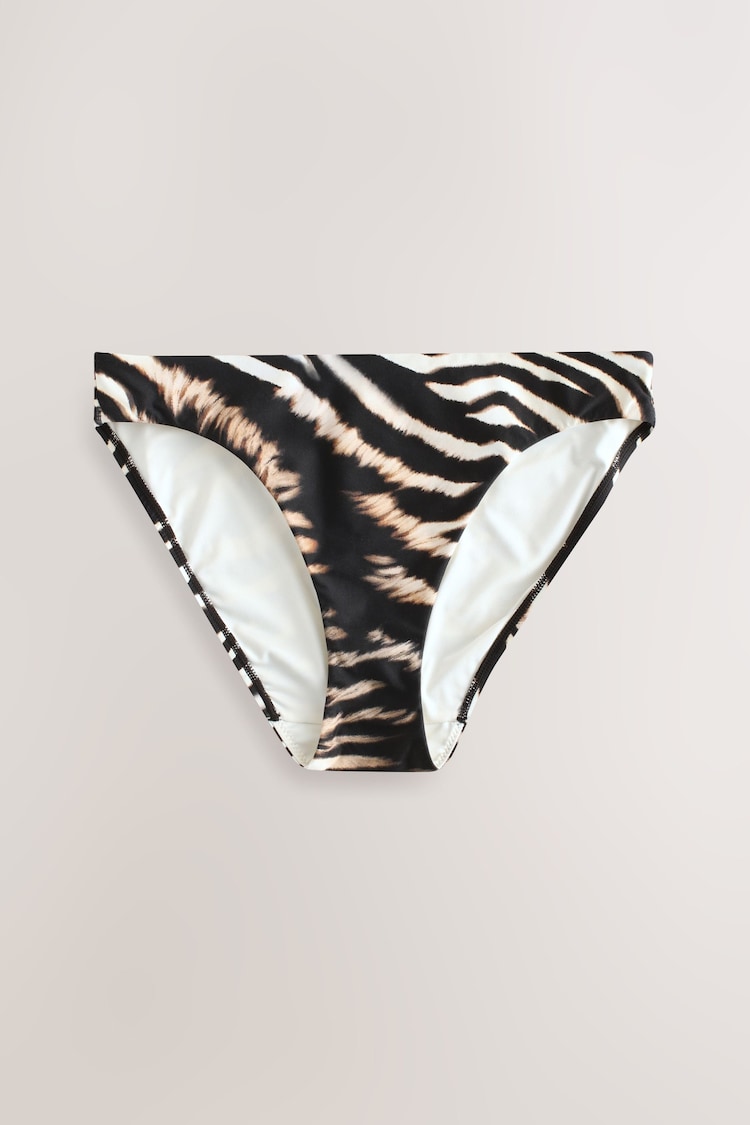 Noir/Cream zèbre - Bas de bikini Imprimé - Image 1 of 1