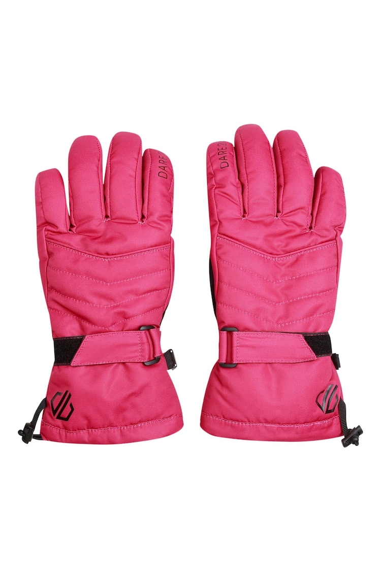 Dare 2b Womens Pink Acute Waterproof Ski Gloves - Image 1 of 1