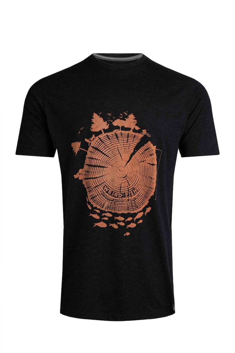 Черный - Weird Fish Weird Fish Woodsman Graphic T-Shirt - Image 1 of 1