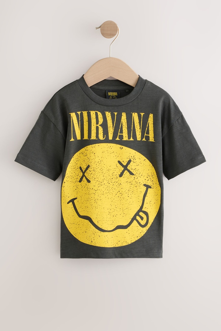 Charcoal Nirvana Band Graphic Short Sleeve T-Shirt (3mths-8yrs) - Image 1 of 1