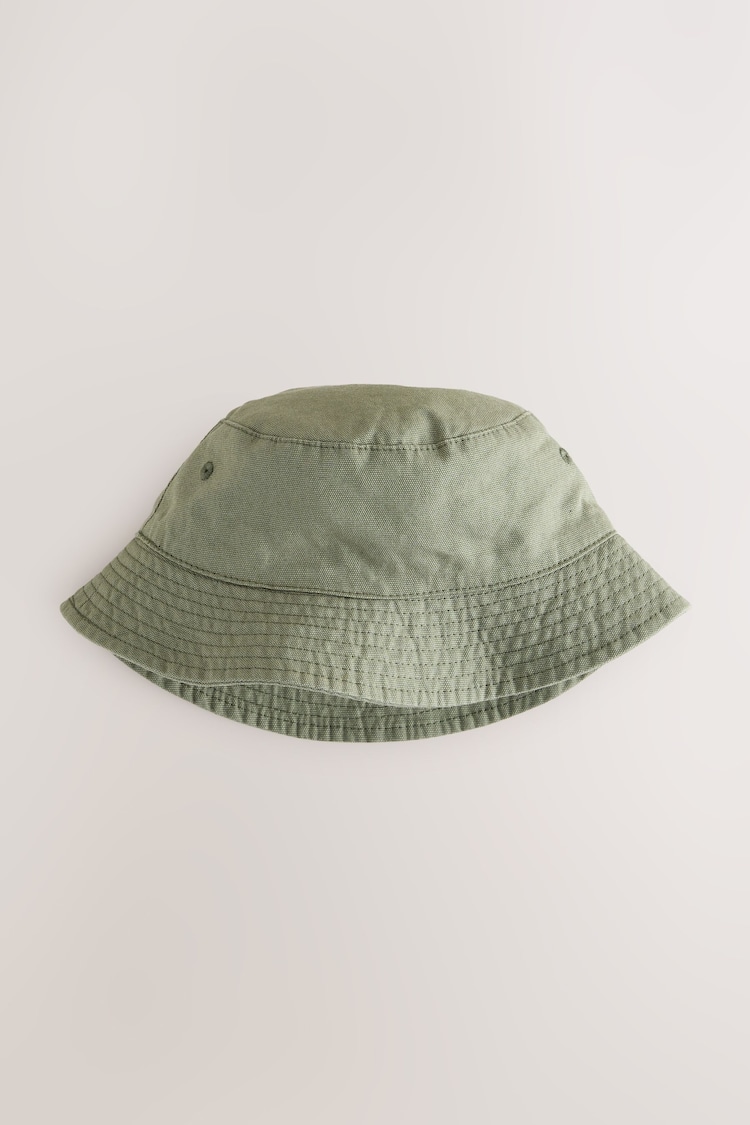 Verde caqui - Sombrero tipo pescador de lona de 100% algodón (3 meses-16 años) - Imagen 1 de 1