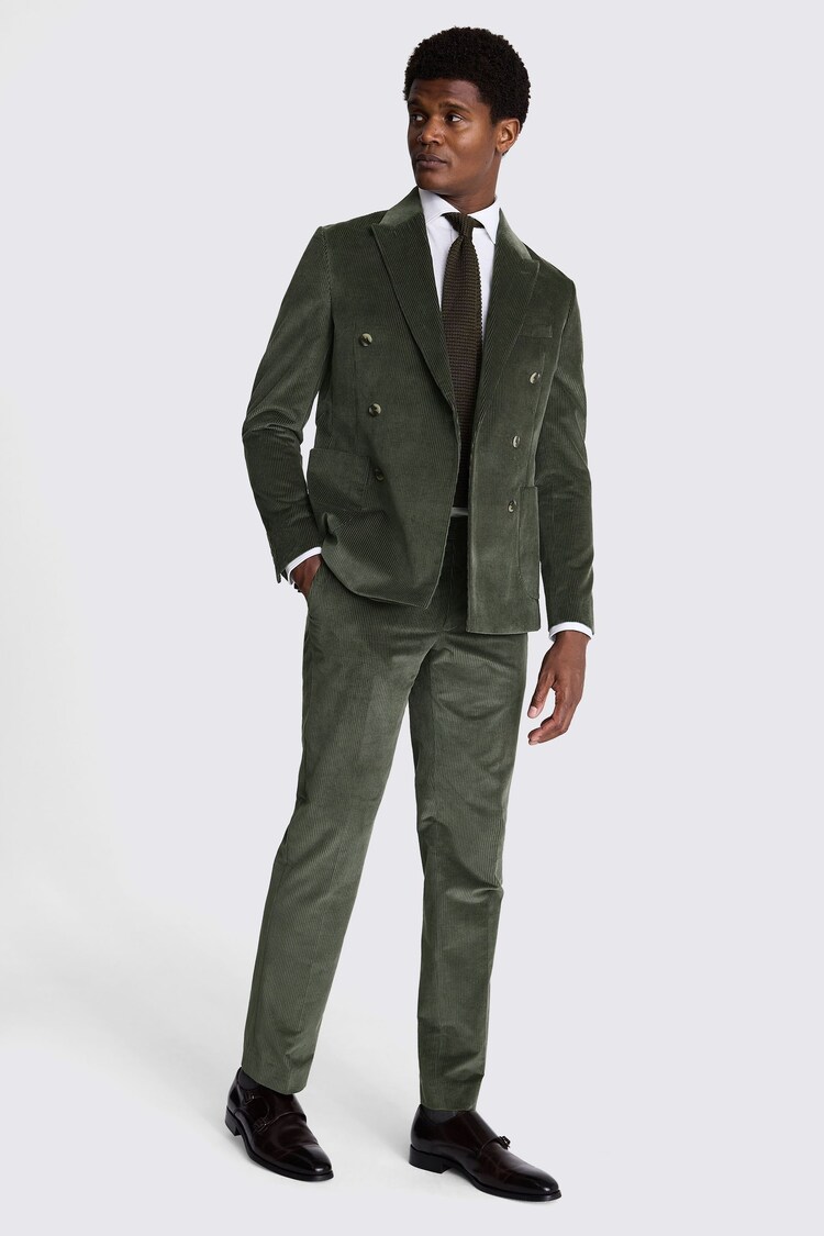 MOSS Green Slim Fit Corduroy Jacket - Image 1 of 1