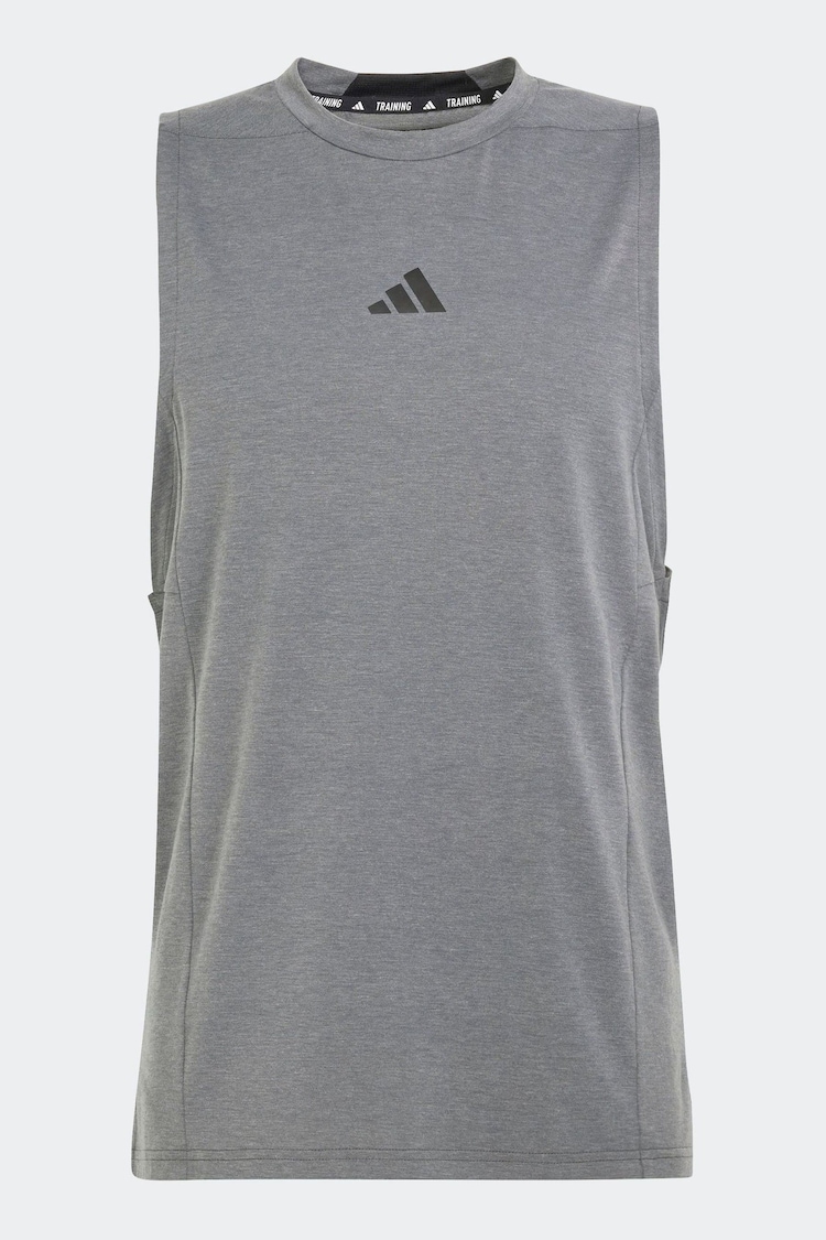 adidas Grey Designed For Training Workout Tank Top - Image 1 of 1