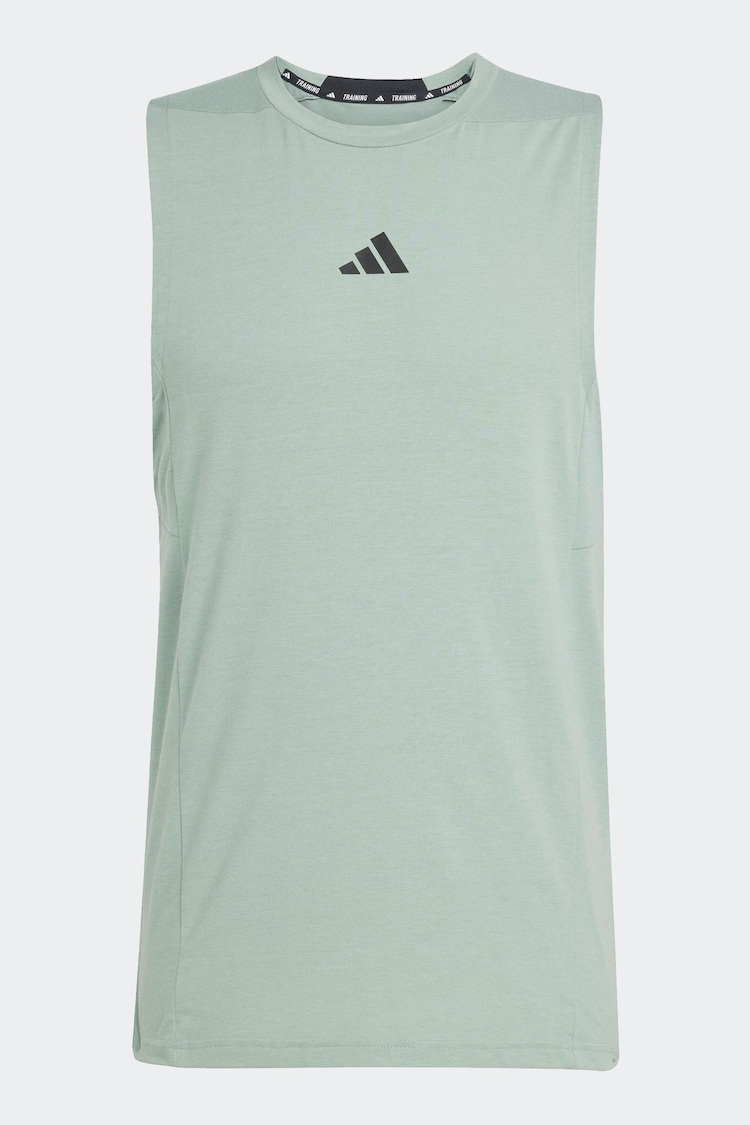adidas Sage Green Designed For Training Workout Tank Top - Image 1 of 1