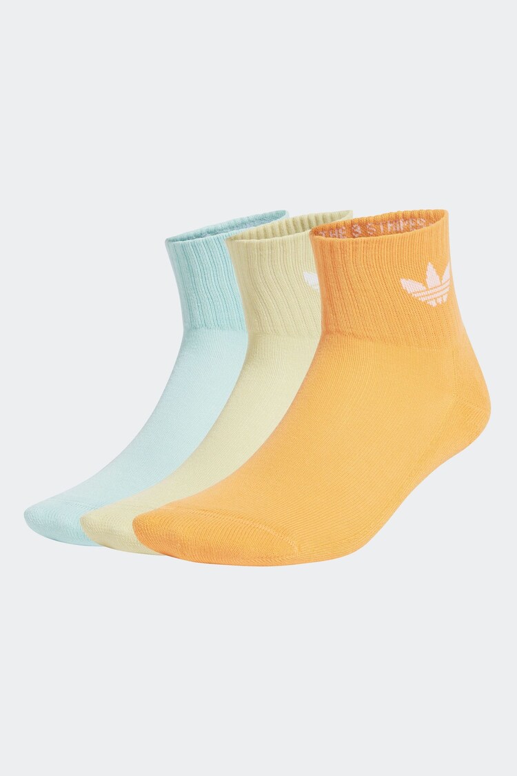 adidas Originals Multi Mid Ankle Socks 3 Pack - Image 1 of 1