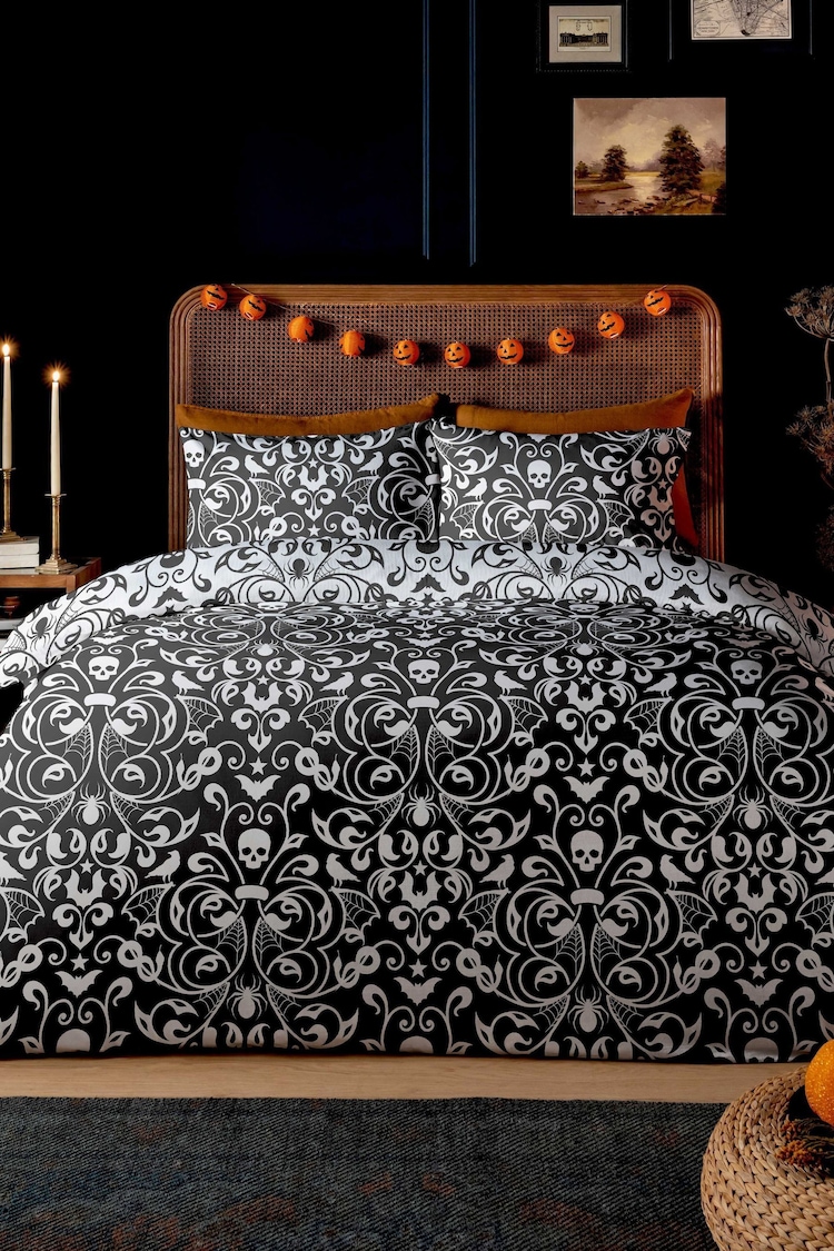 Copenhagen Home Black/White Dark Damask Duvet Cover Set - Image 1 of 1