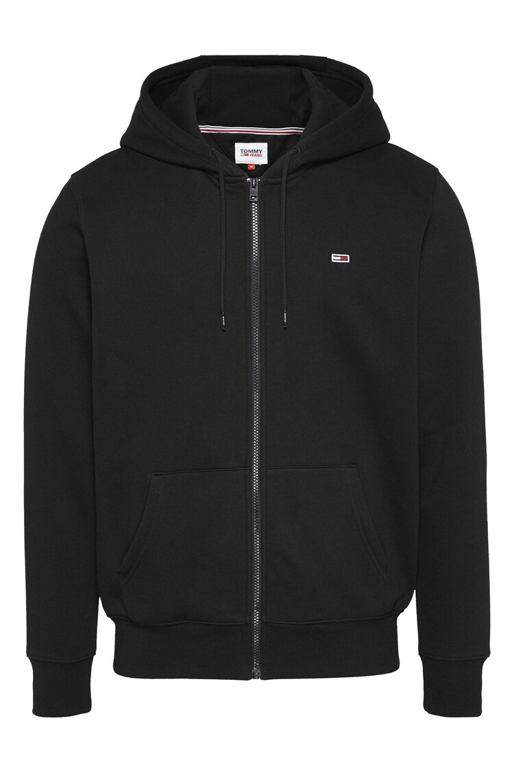 Tommy Jeans Black Grey Flag Zip Up Hoodies - Image 1 of 1