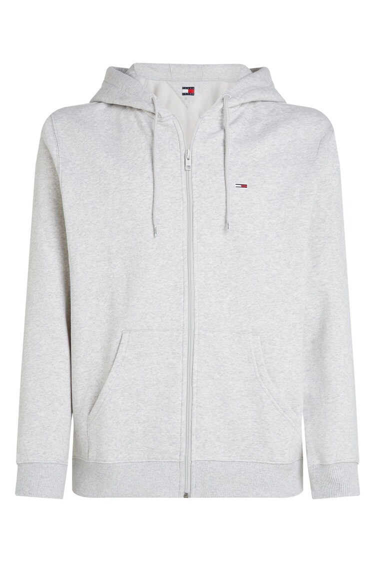 Серый - Tommy Jeans Серый флаг Zip Up худи - Image 1 of 1