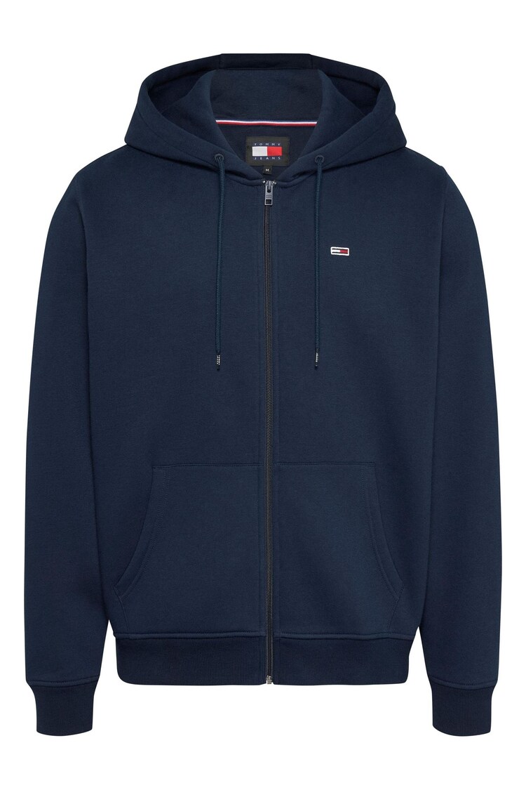 Tommy Jeans Blue Grey Flag Zip Up Hoodies - Image 1 of 1