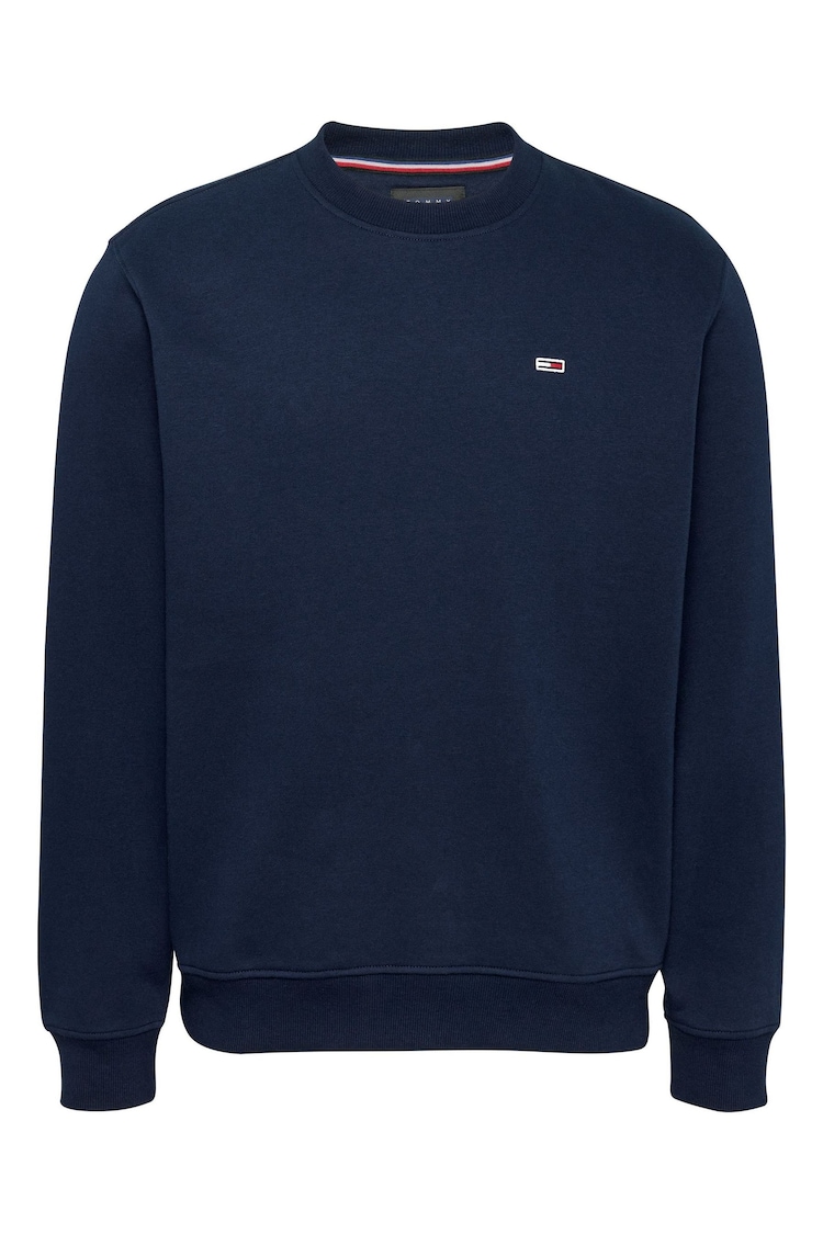 Синий - Tommy Jeans Флаг круглый вырез джемпер - Image 1 of 1