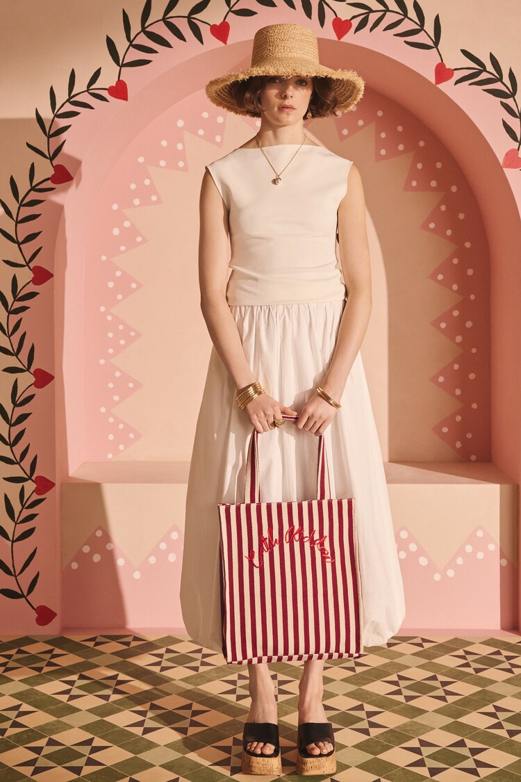 Cath Kidston Cherry Stripe Large Book Bag - Image 1 of 1