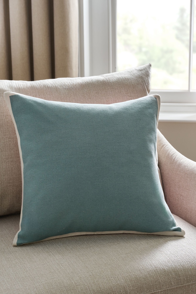 Teal Blue 50 x 50cm Two Tone Cushion - Image 1 of 1