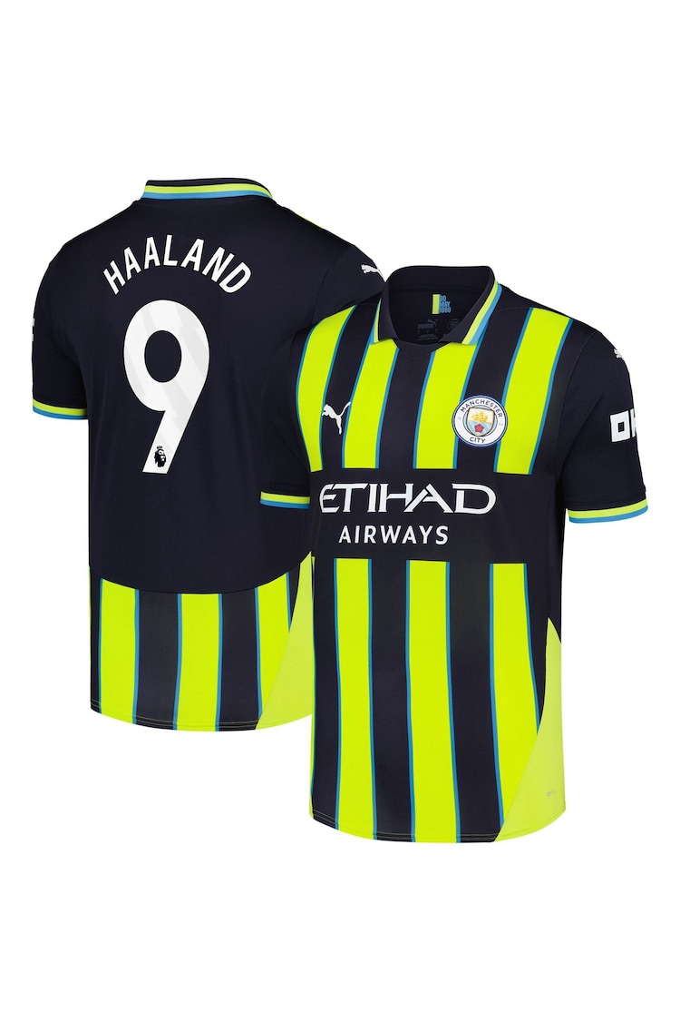 Puma Blue Manchester City Away Shirt 2024-25 Haaland 9 Printing - Image 1 of 1