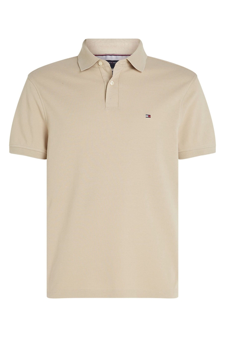 لون طبيعي - قميص بولو من القطن قابل للتمدد تلبيس قياسي 1985 من Tommy Hilfiger - صورة 1 من 1