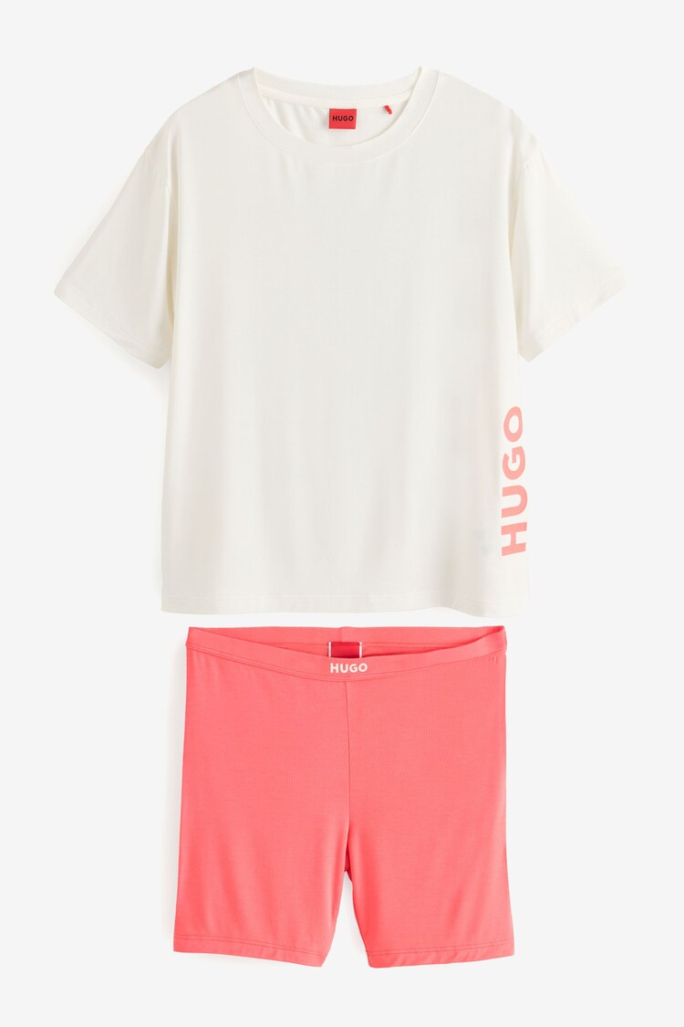 HUGO Pink Two Piece Shorts Pyjama Set - Image 1 of 1