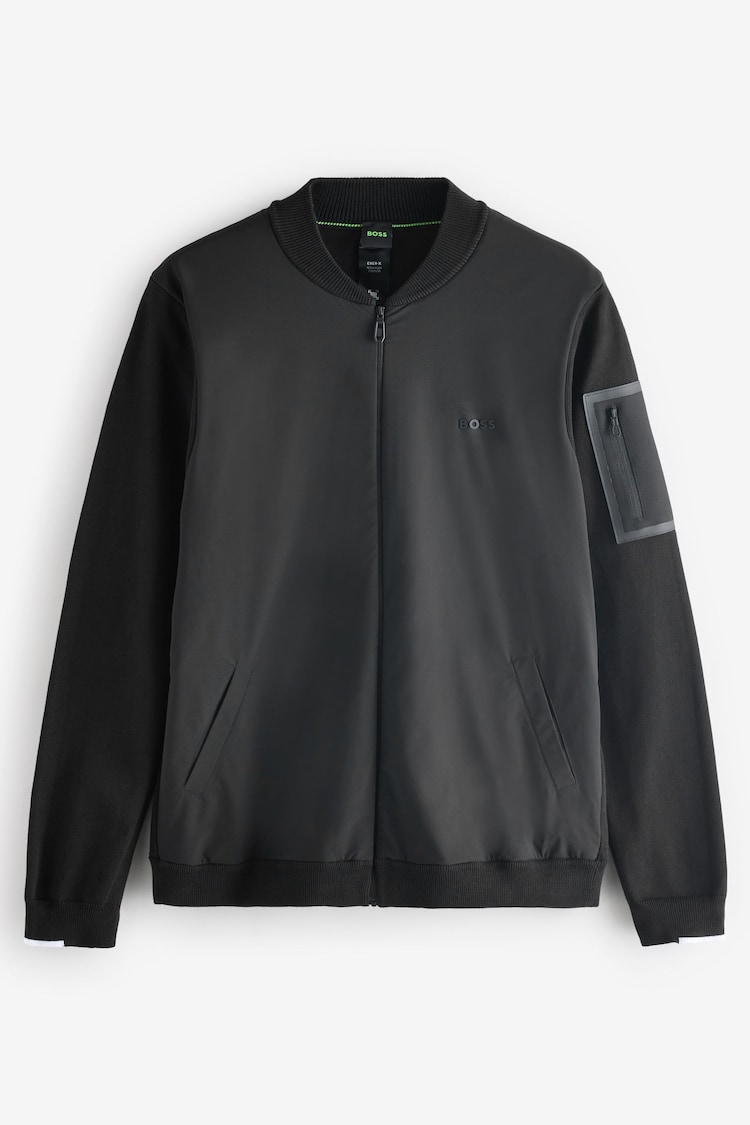 BOSS Grey Ever X Zip Up Knitted Jumper - Image 1 of 1