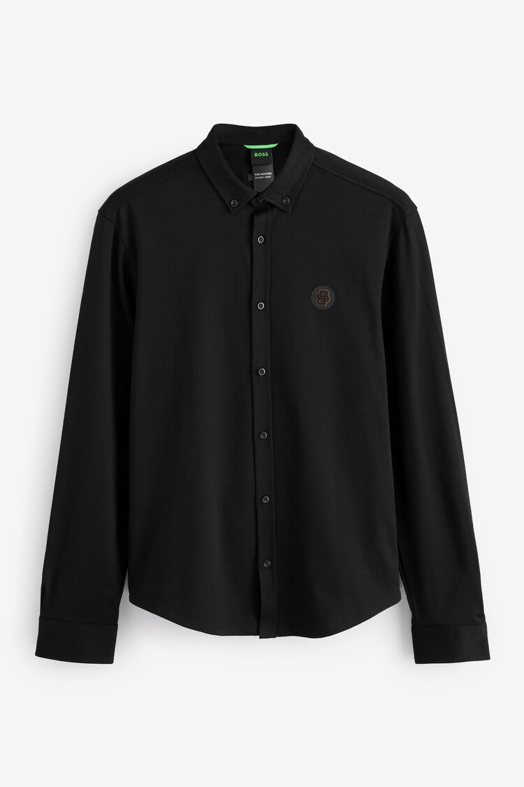 BOSS Black Motion Jersey Stretch Oxford 100% Cotton Shirt - Image 1 of 1