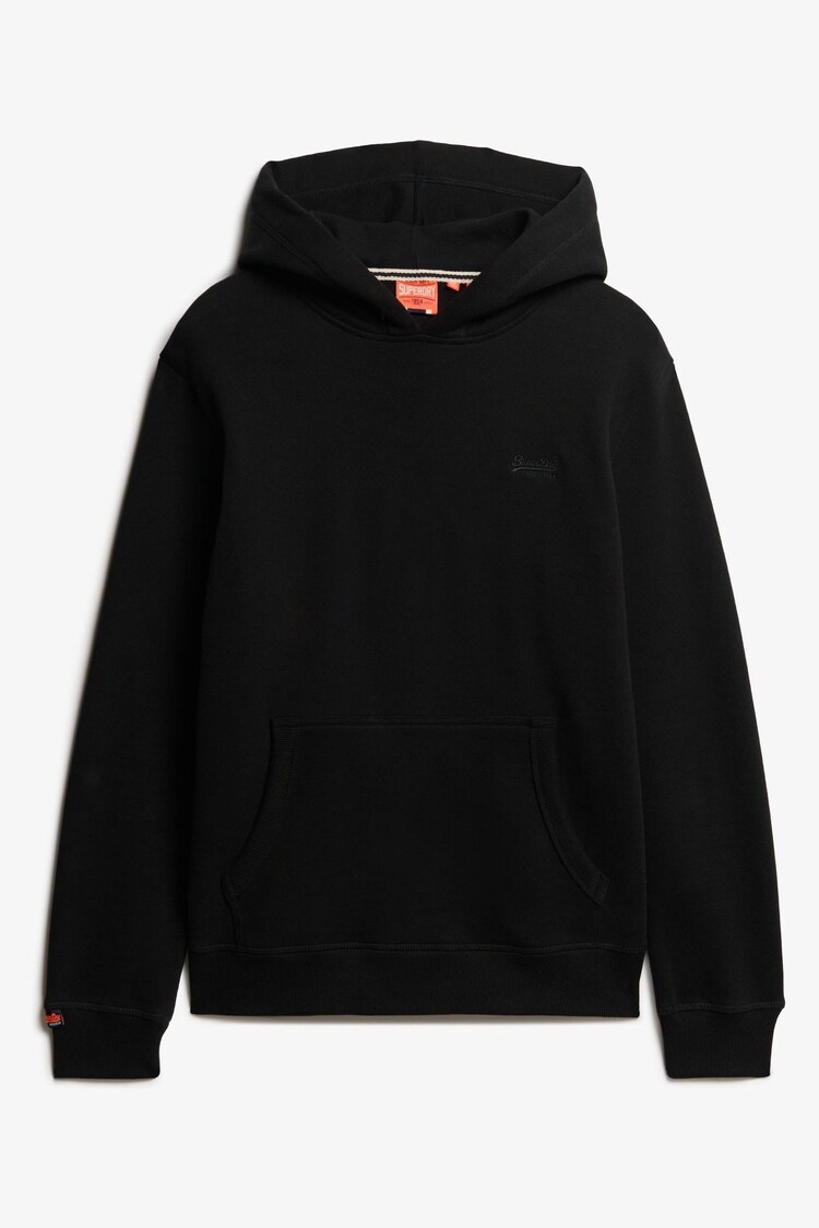 Superdry Black Essential Loose Fit Logo Hoodie - Image 1 of 1