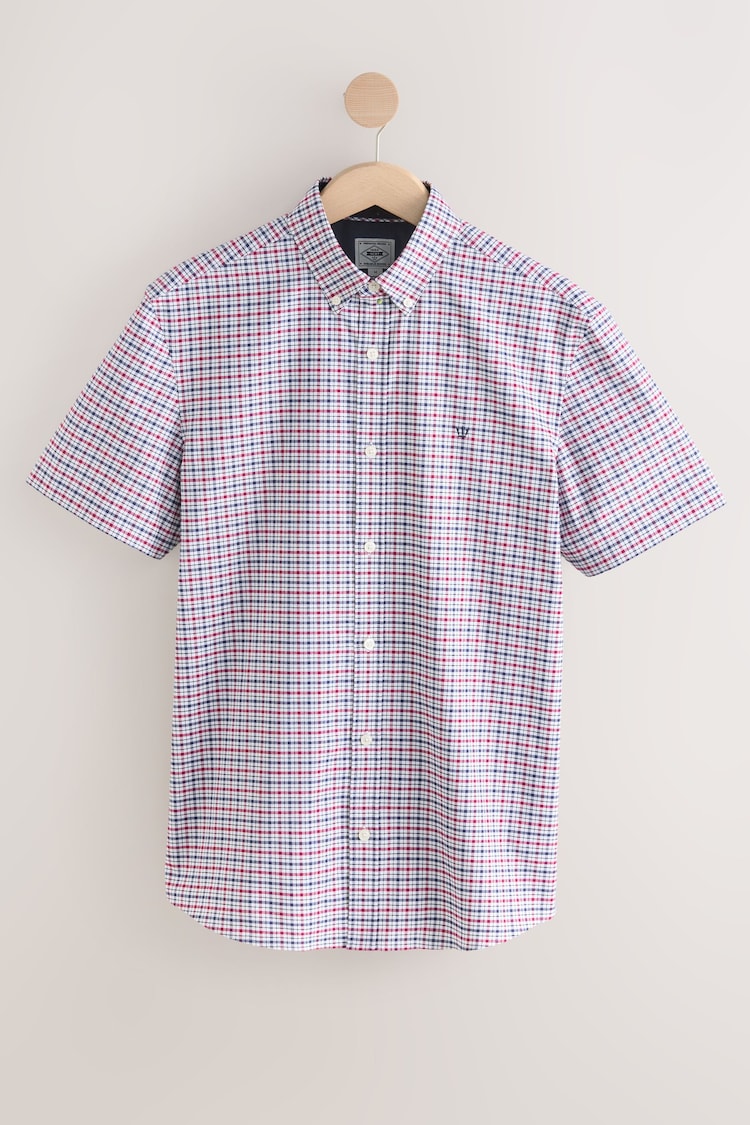 Ecru Gingham Check Short Sleeve Shirt - Image 1 of 1