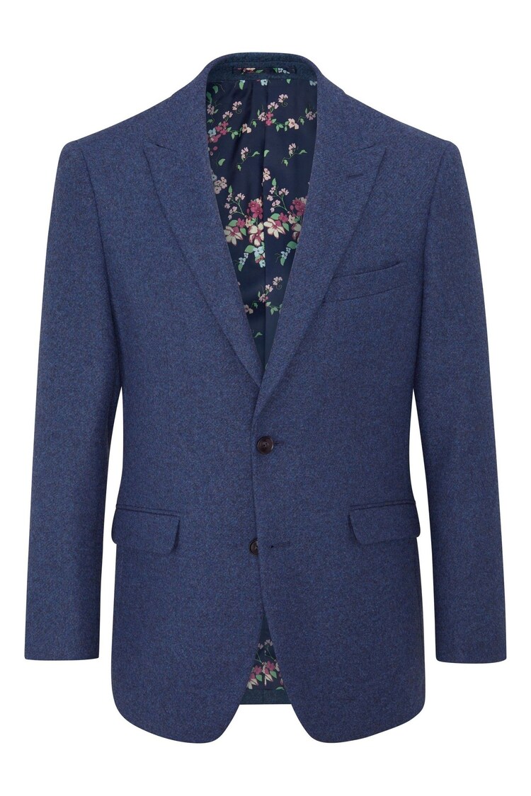 Skopes Blue Tailored Fit Tweed Effect Ingram Jacket - Image 1 of 1