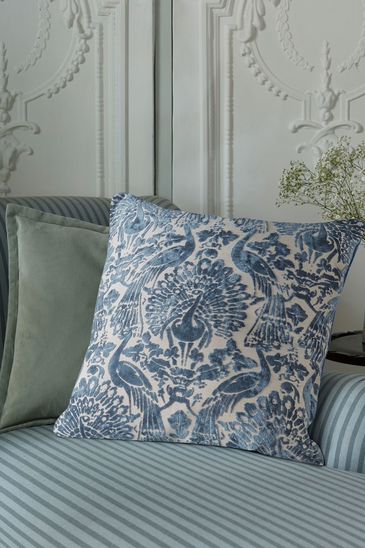 Laura Ashley подушка с дамасским принтом павлина - Изображение 1 из 1