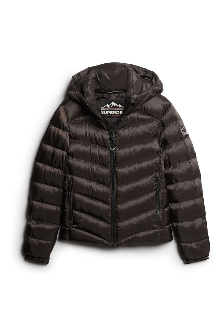 Superdry Brown Hooded Fuji Padded Jacket - Image 1 of 1