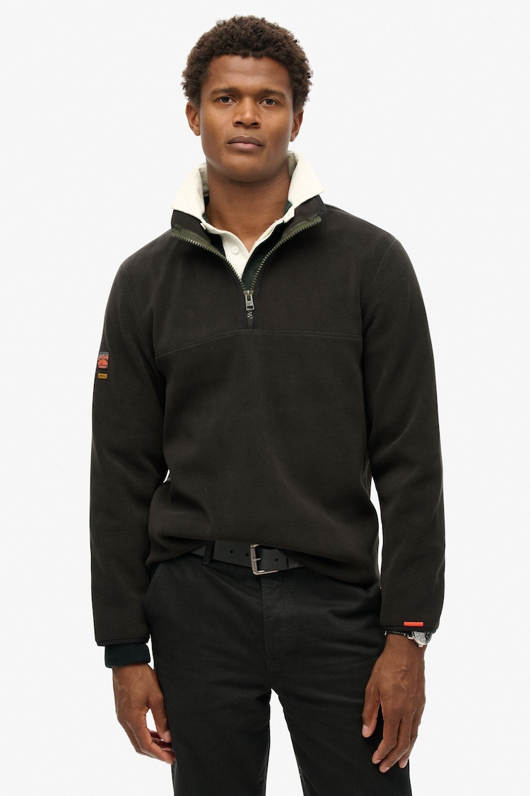 Superdry Black Active Half Zip Fleece - Image 1 of 1