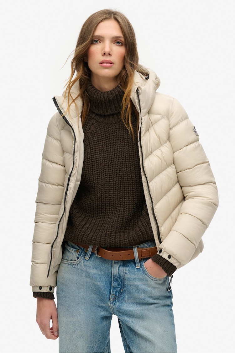Superdry Nude Hooded Fuji Padded Jacket - Image 1 of 1