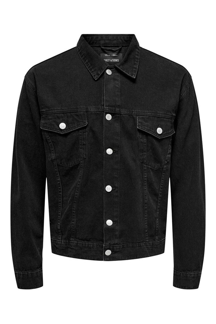 Only & Sons Black Denim 100% Cotton Jacket - Image 1 of 1