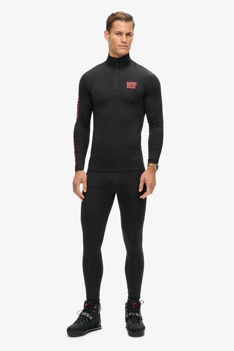 Superdry Black Ski Base Layer Leggings - Image 1 of 1