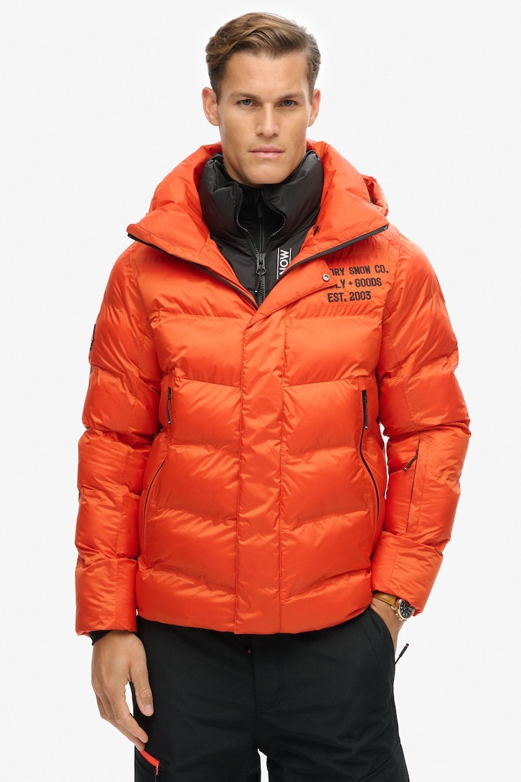 Оранжевый - Дутая куртка Superdry Ski Sport - Image 1 of 1